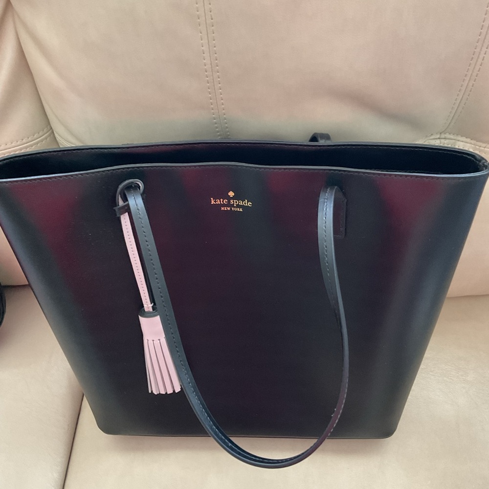 Kate Spade Black and Pink Color-Blocked Tote (Brand New)